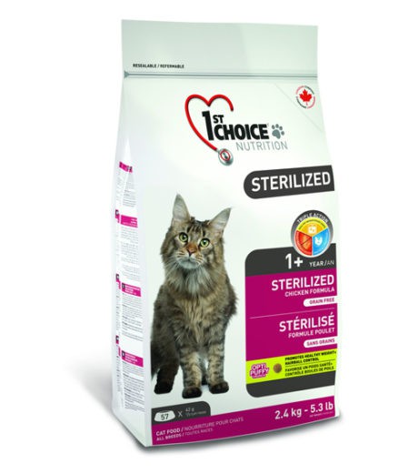 

1st Choice Cat Sterilised с курицей и бататом (2.4 кг)