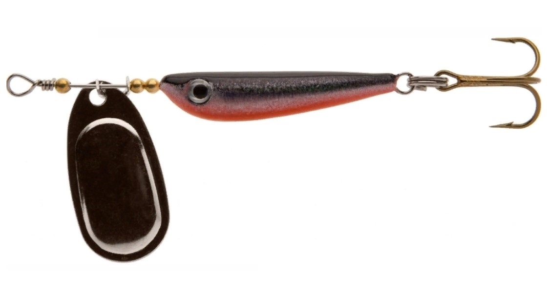 Блесна Wake Spinner Aura Minnow 6 г, black/silver, 1 шт.