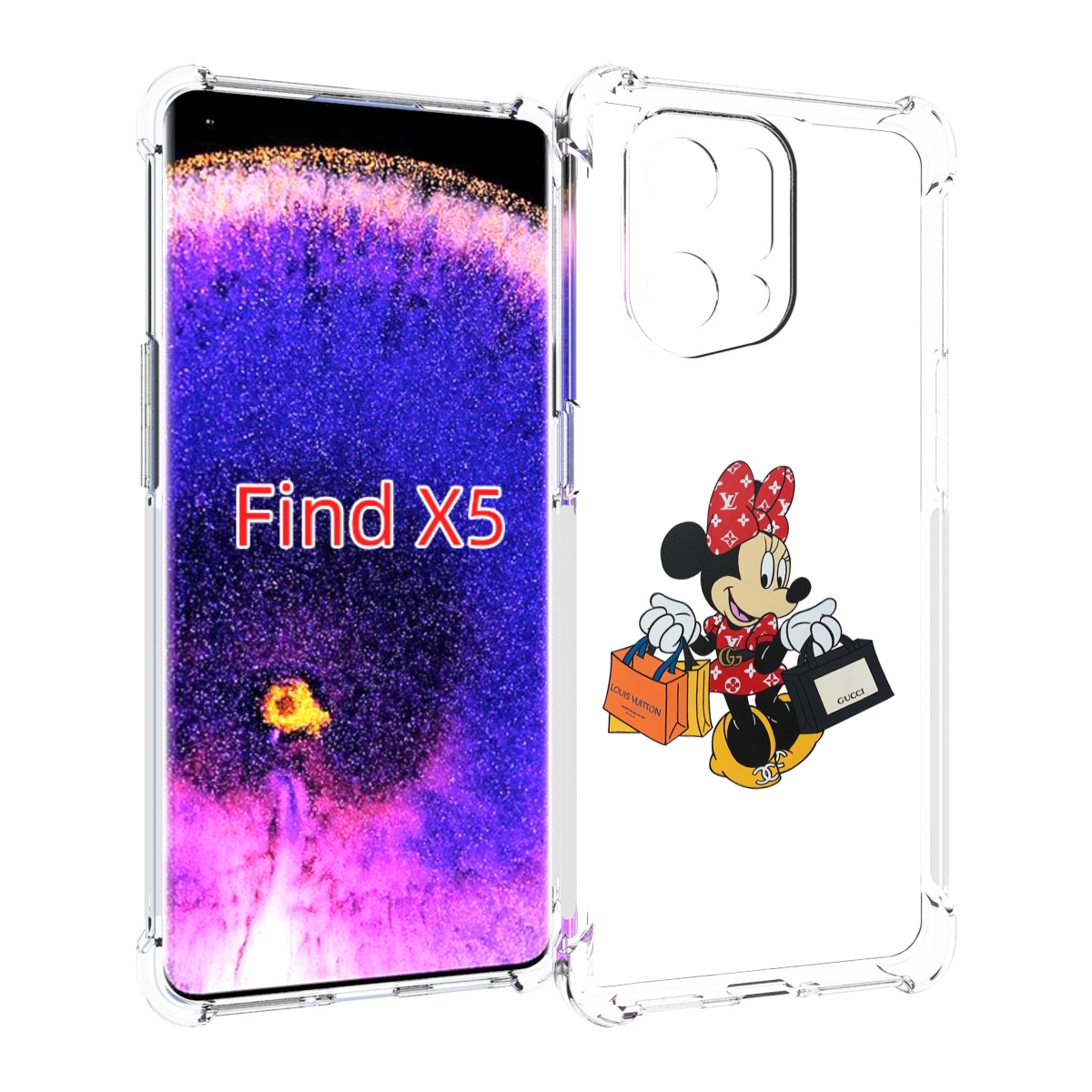 

Чехол MyPads модная-девочка-из-микки-мауса женский для Oppo Find X5, Прозрачный, Tocco