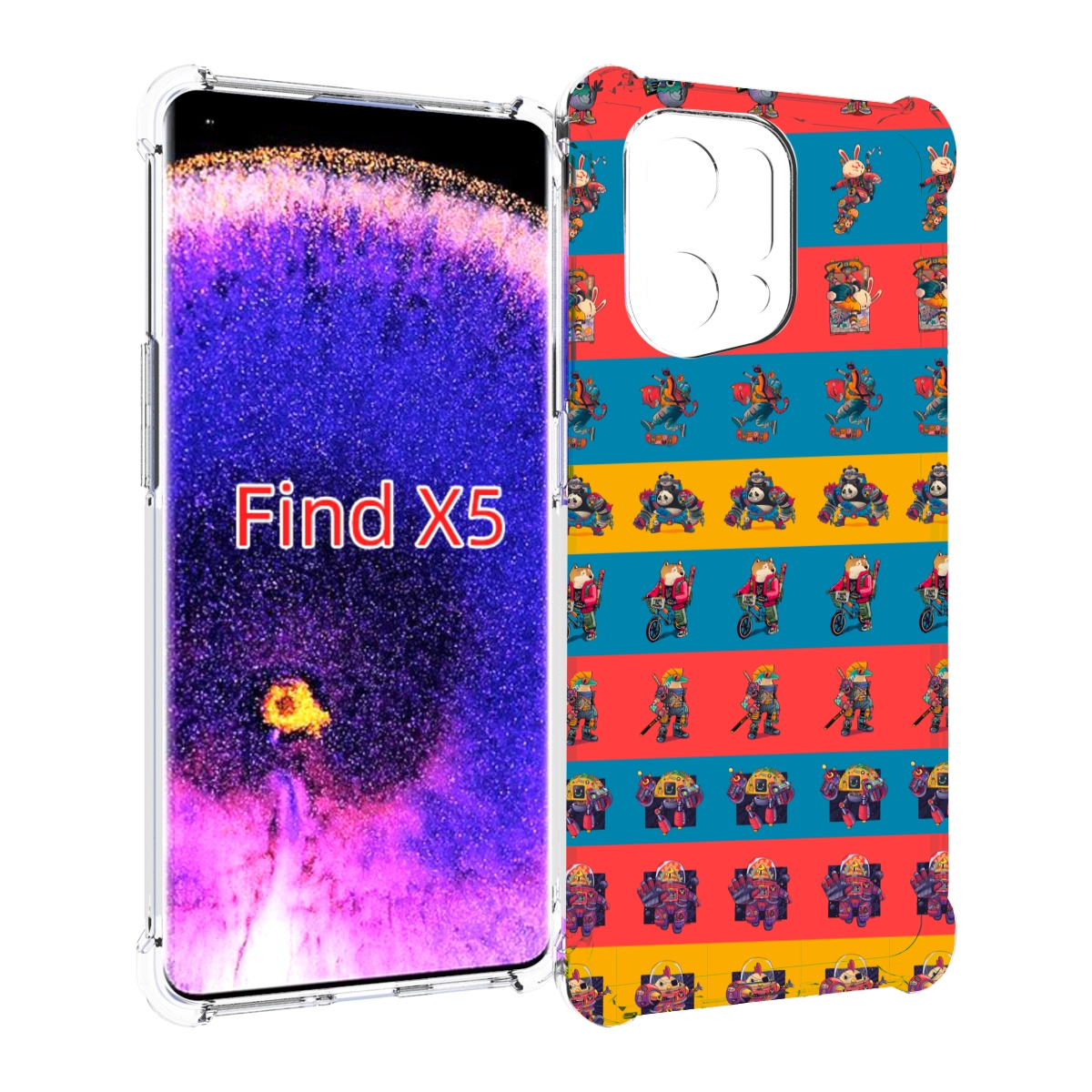 

Чехол MyPads много стикеров для Oppo Find X5, Прозрачный, Tocco