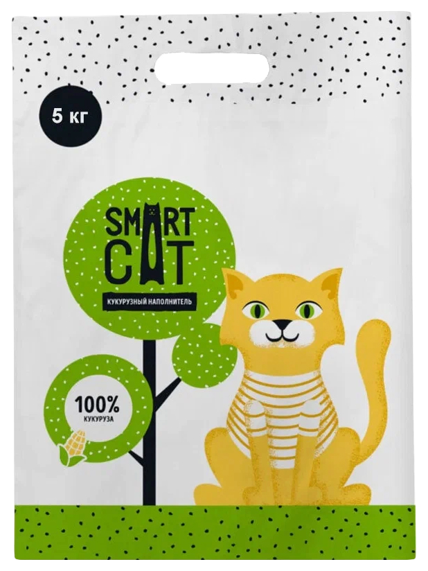 Впитывающий наполнитель Smart Cat кукурузный, 7,2 л