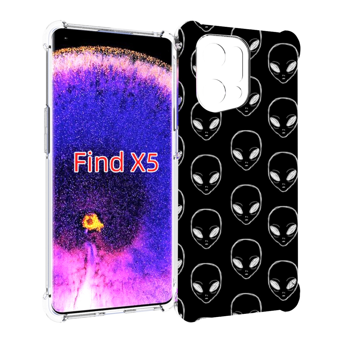 

Чехол MyPads мини-инопланетяне для Oppo Find X5, Прозрачный, Tocco