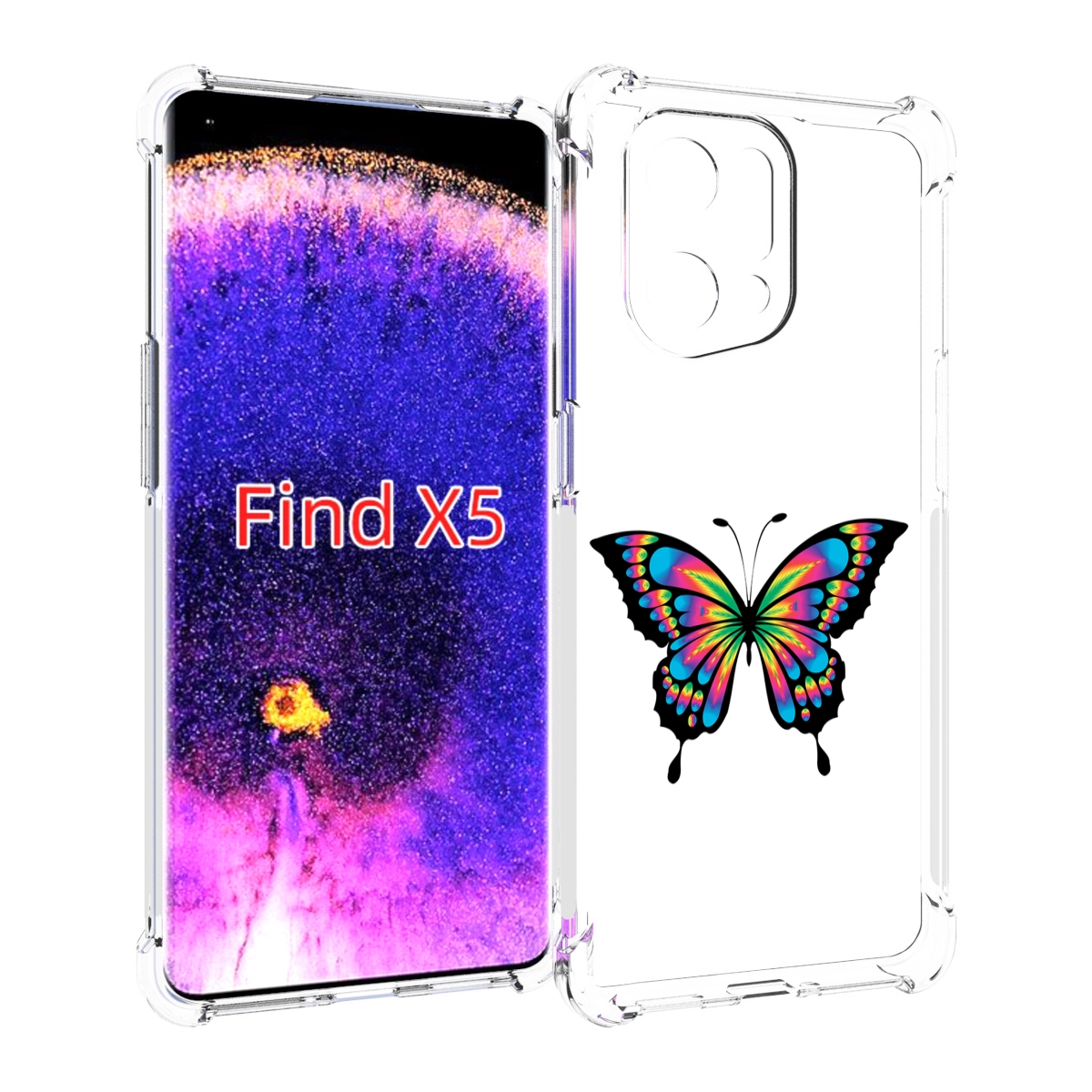 

Чехол MyPads мини-бабочка для Oppo Find X5, Прозрачный, Tocco