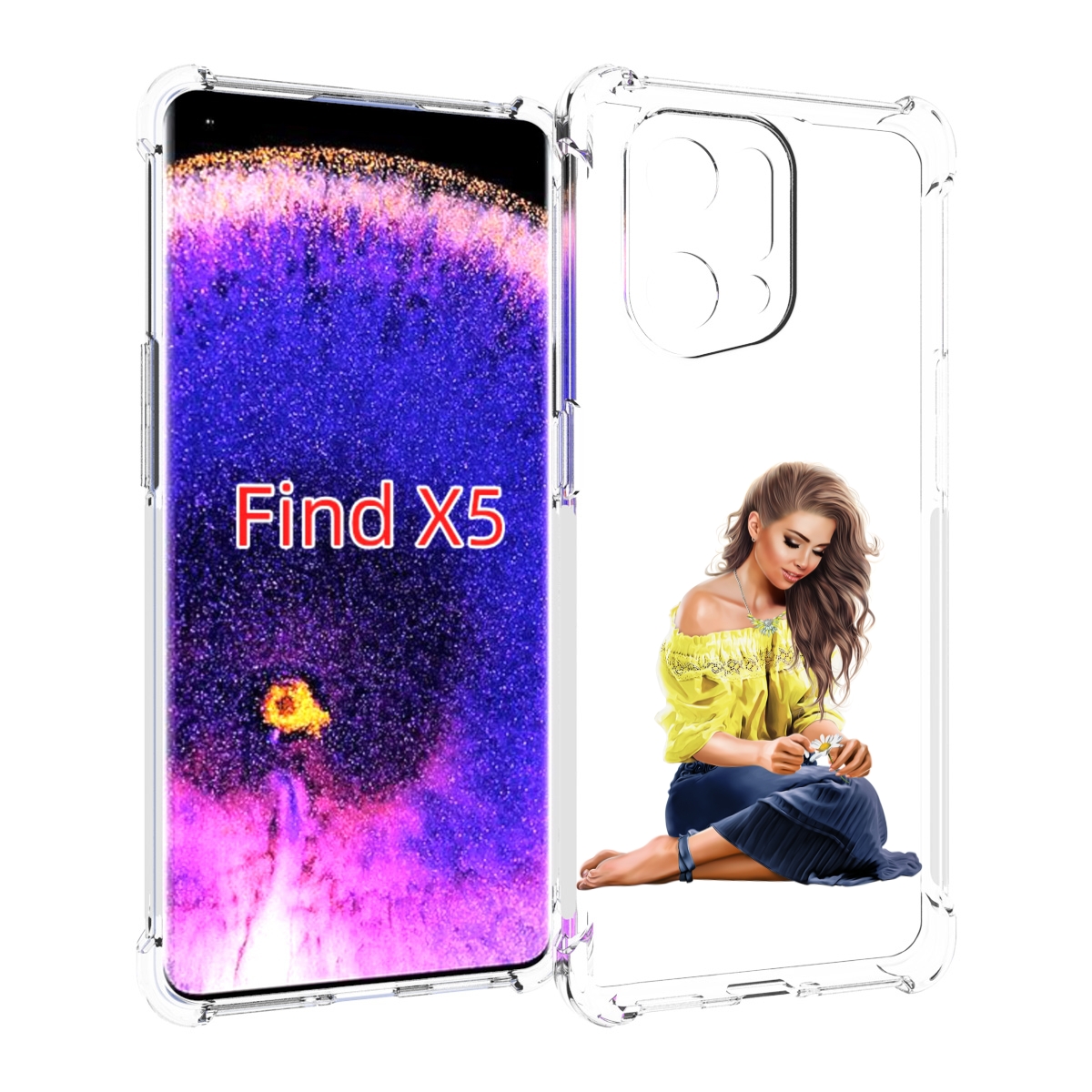 

Чехол MyPads миленькая-девочка женский для Oppo Find X5, Прозрачный, Tocco