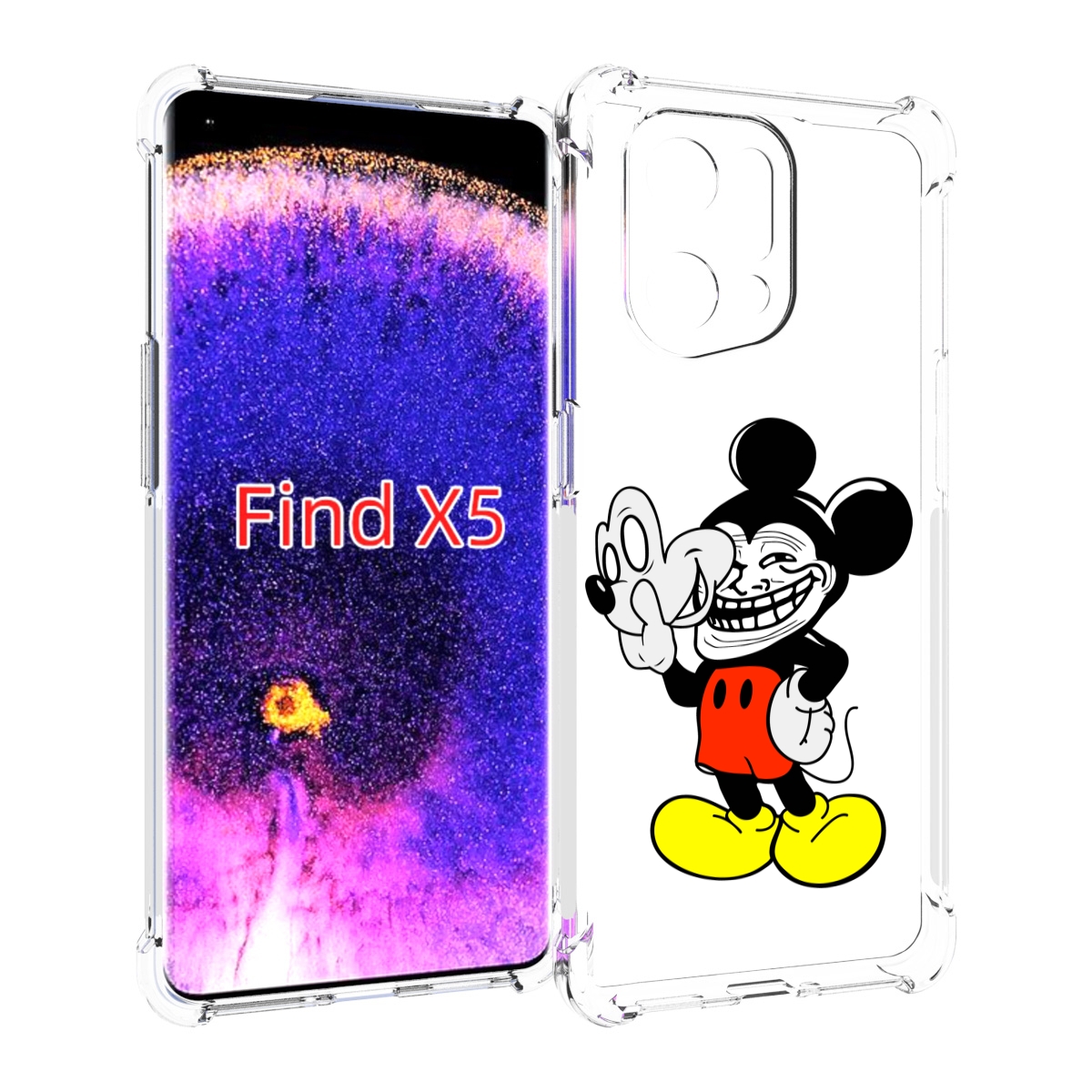

Чехол MyPads микки-маус-троллер для Oppo Find X5, Прозрачный, Tocco