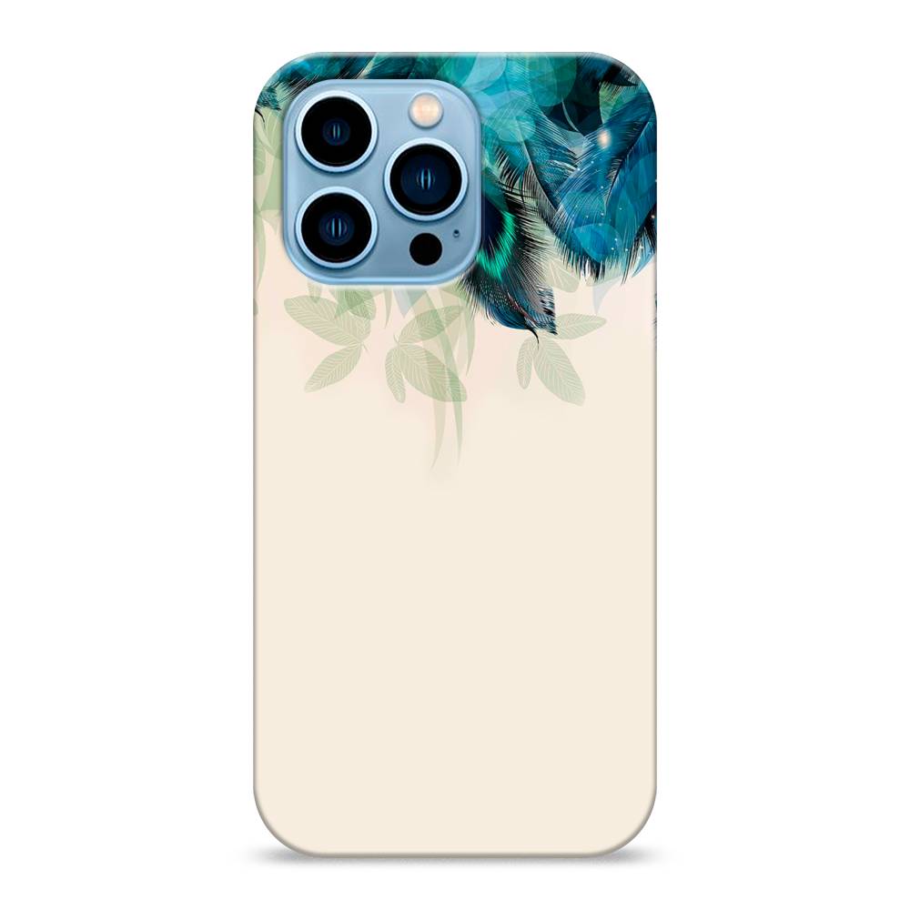 

Пластиковый чехол "Перья голубого цвета" на Apple iPhone 13 Pro, 14320-1