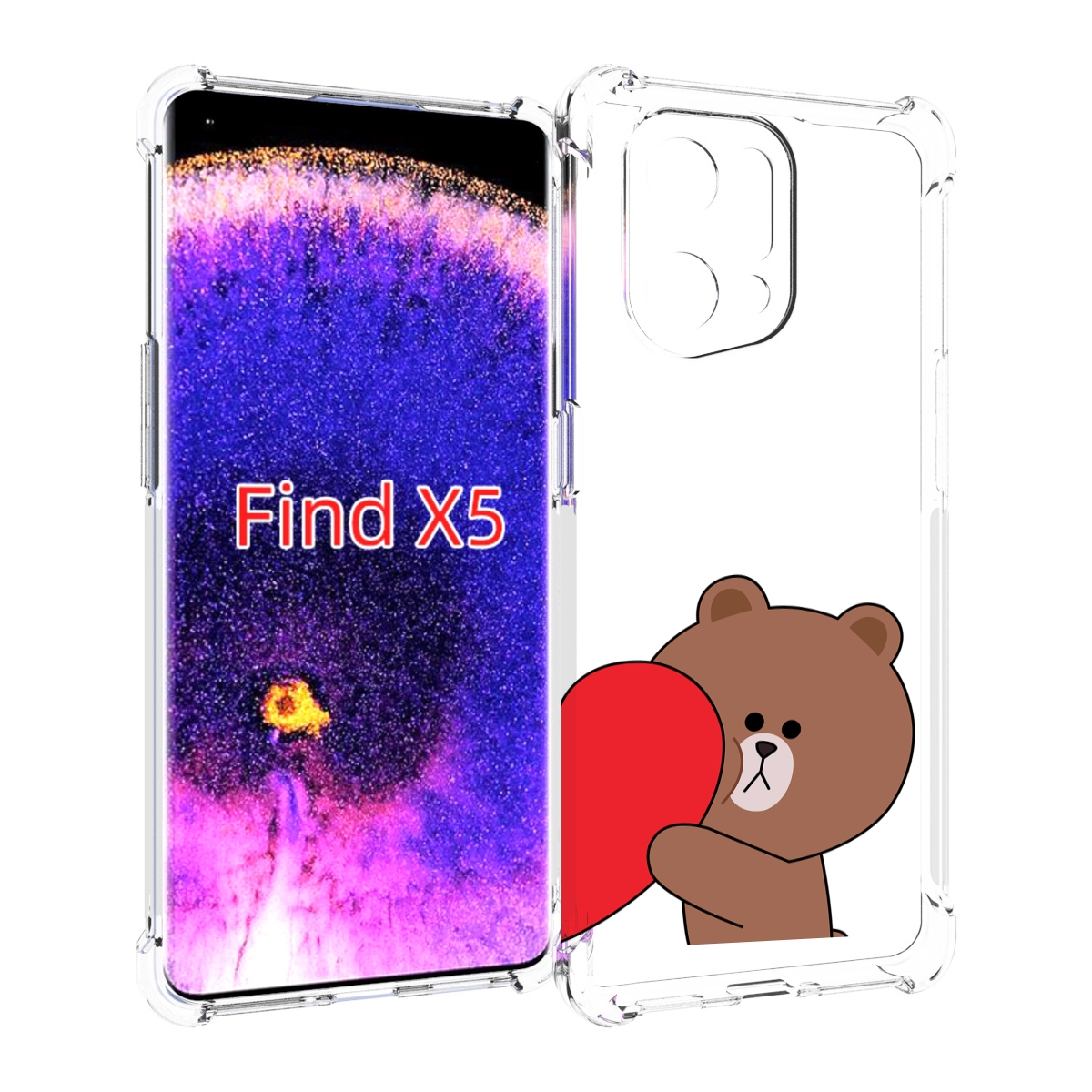 

Чехол MyPads медвежонок детский для Oppo Find X5, Прозрачный, Tocco