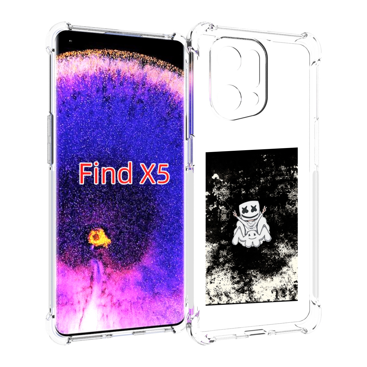 

Чехол MyPads маршмеллоу-френдс для Oppo Find X5, Прозрачный, Tocco