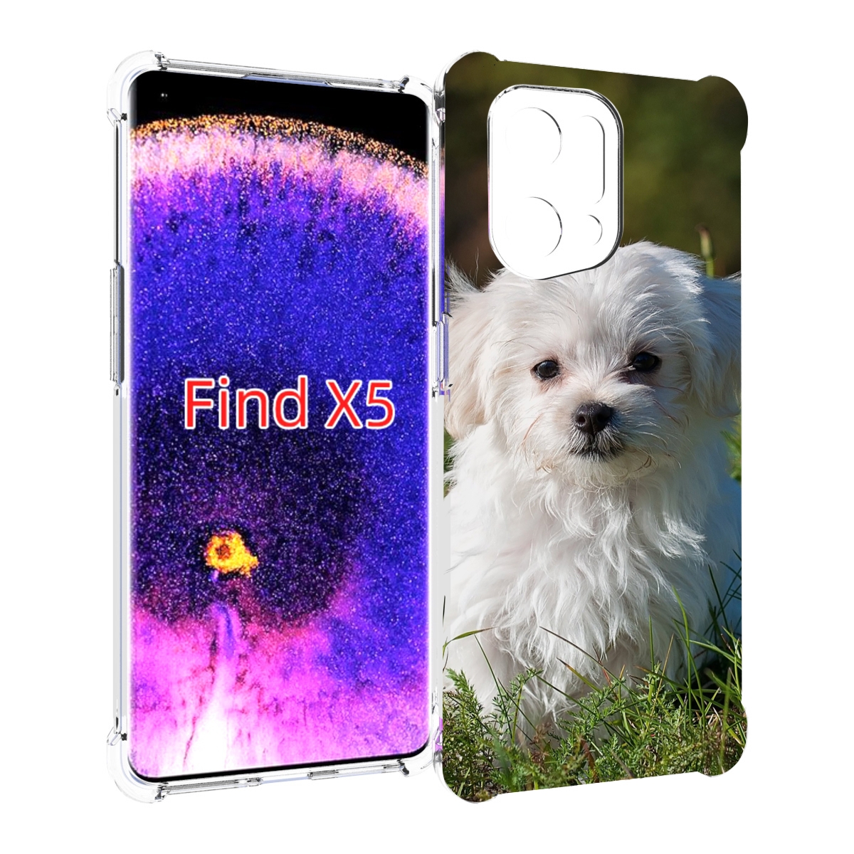 

Чехол MyPads мальтииская-болонка для Oppo Find X5, Прозрачный, Tocco