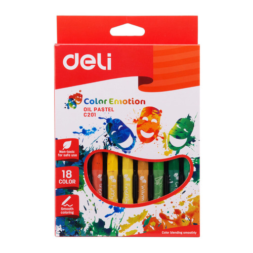 

Упаковка пастели масляной Deli Color Emotion EC20110, шестигранные, 18 цветов