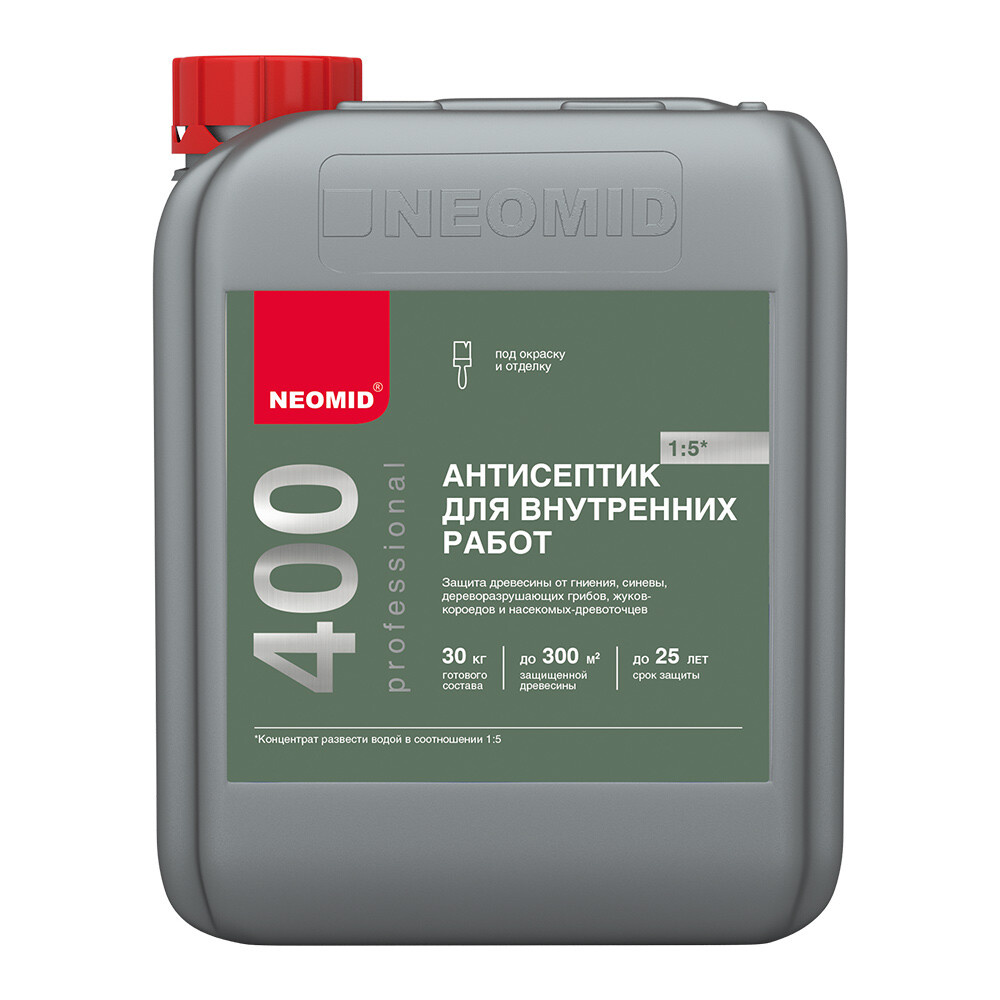 

Антисептик Neomid 400 5 л бесцветный, Прозрачный