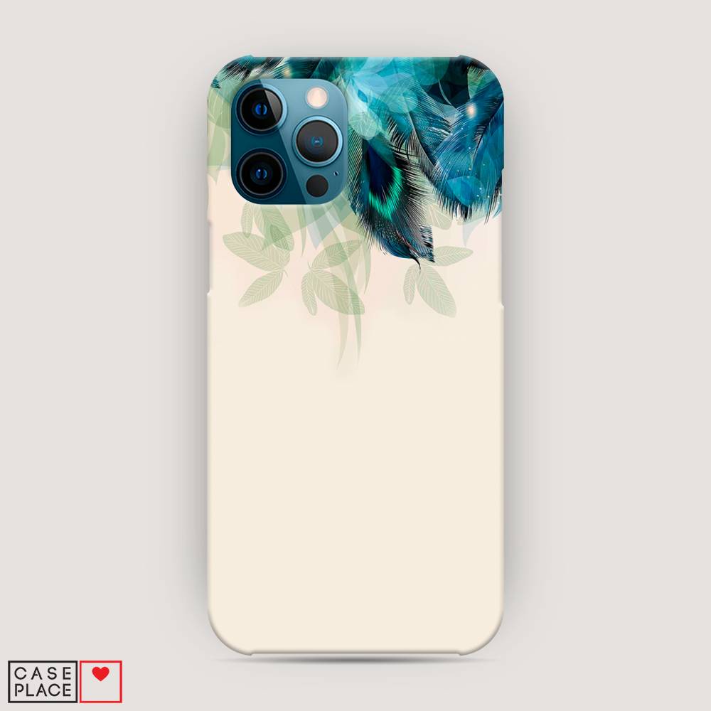 

Пластиковый чехол "Перья голубого цвета" на Apple iPhone 12 Pro Max, 12720-1