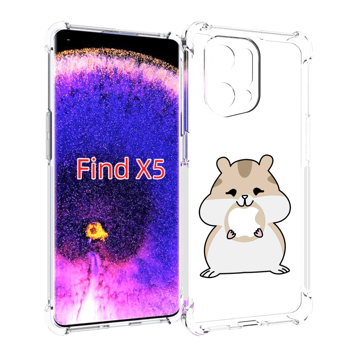 

Чехол MyPads любитель-яблок детский для Oppo Find X5, Прозрачный, Tocco