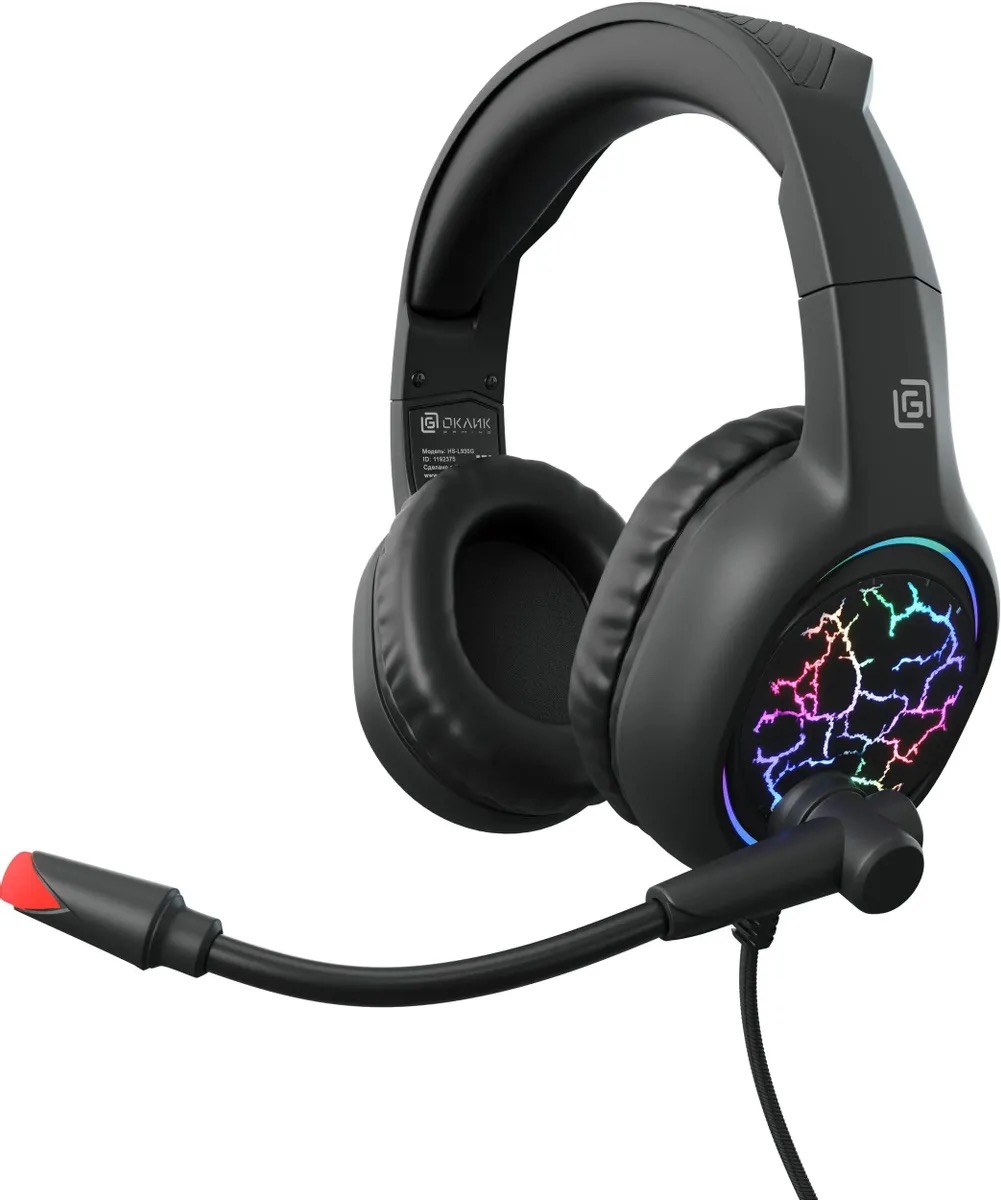 

Гарнитура игровая Oklick HS-L930G SNORTER, для компьютера, мониторные, проводные, черный, Гарнитура игровая Oklick HS-L930G SNORTER, для компьютера, мониторные, проводные, черный [1192375]