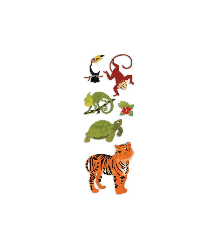 Стикер 3D: Животные джунглей, Джоли