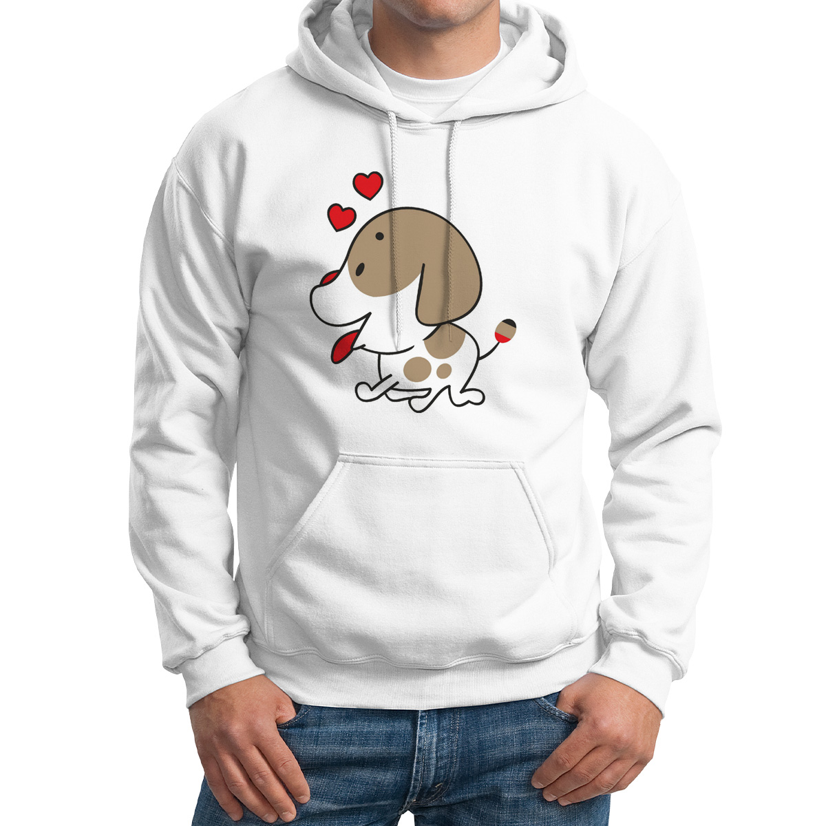 

Худи унисекс CoolPodarok Собака белое 52 RU, M0113865