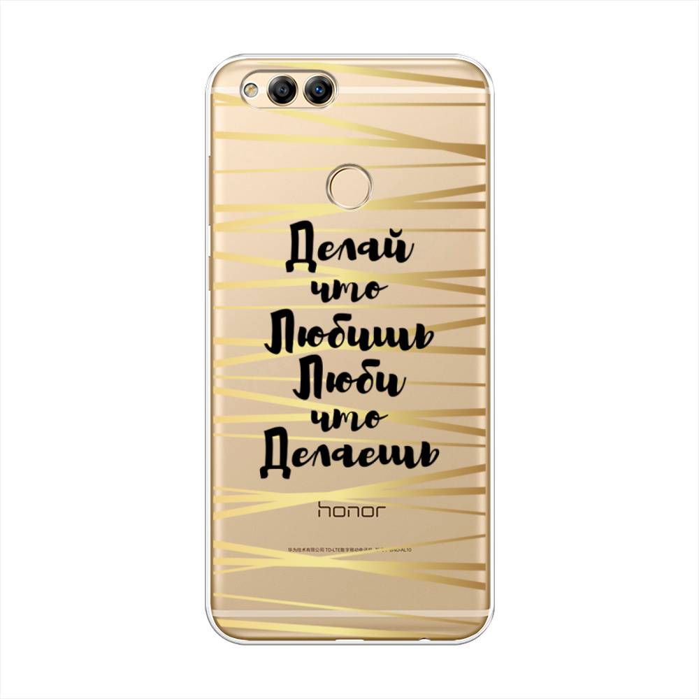 

Чехол Awog на Honor 7X "Делай что любишь", Золотистый;черный, 63750-7