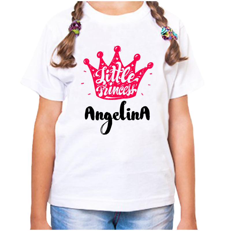 

Футболка девочке белая 26 р-р little princess ангелина, Белый, fdd_little_princess_angelina