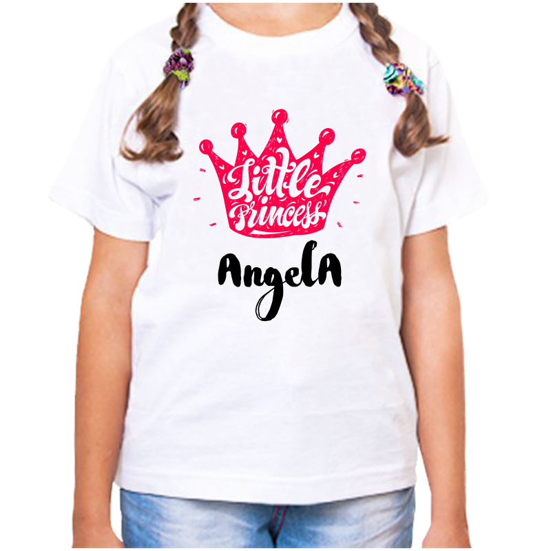 

Футболка девочке белая 28 р-р little princess анжела, Белый, fdd_little_princess_angela