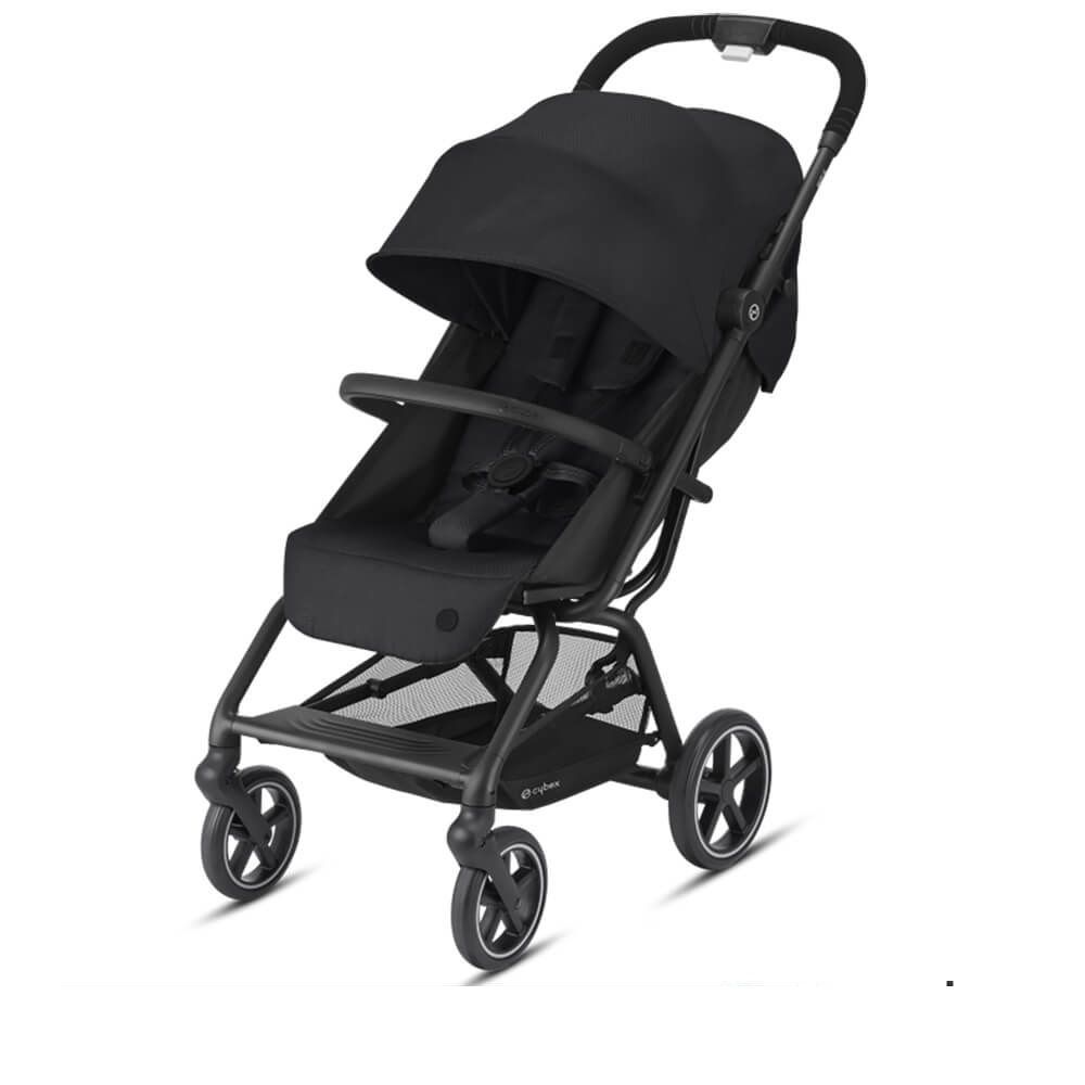 фото Коляска cybex прогулочная eezy s+ 2 blk deep black с дождевиком и бампером 520004463