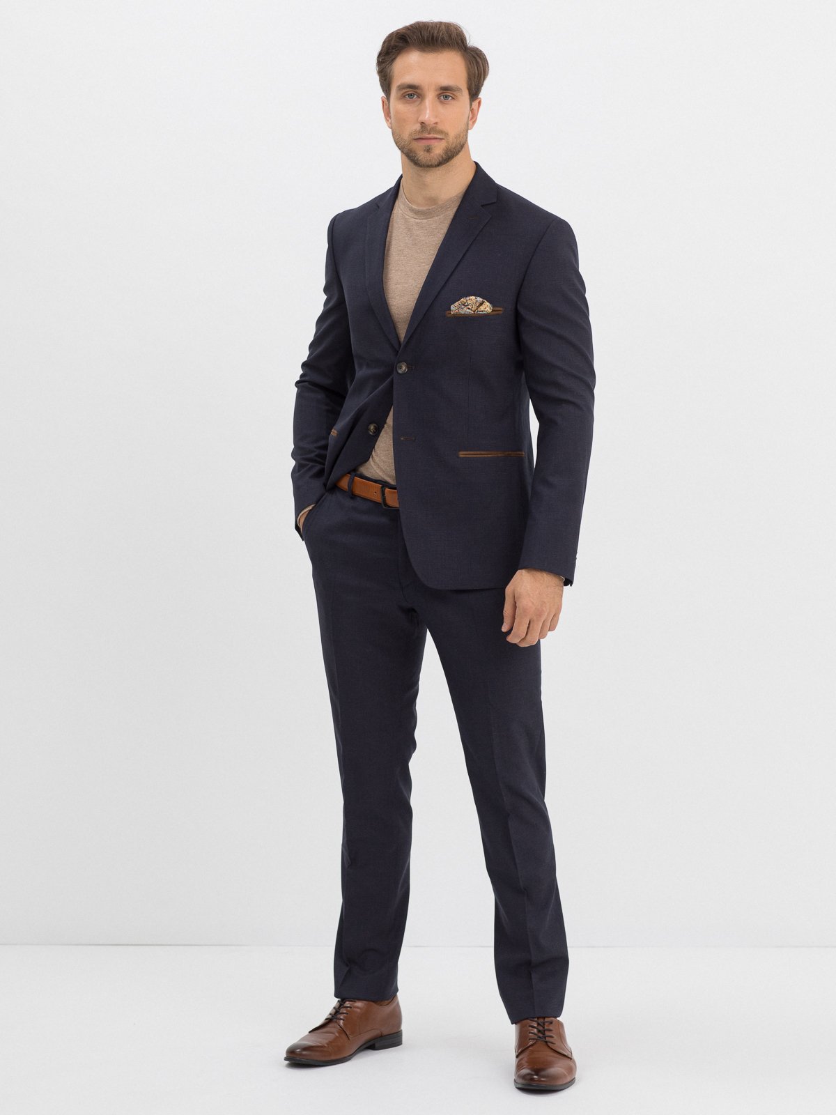 

Костюм мужской Marc De Cler Ks24865Brown-176 коричневый; синий 54 RU, Ks24865Brown-176