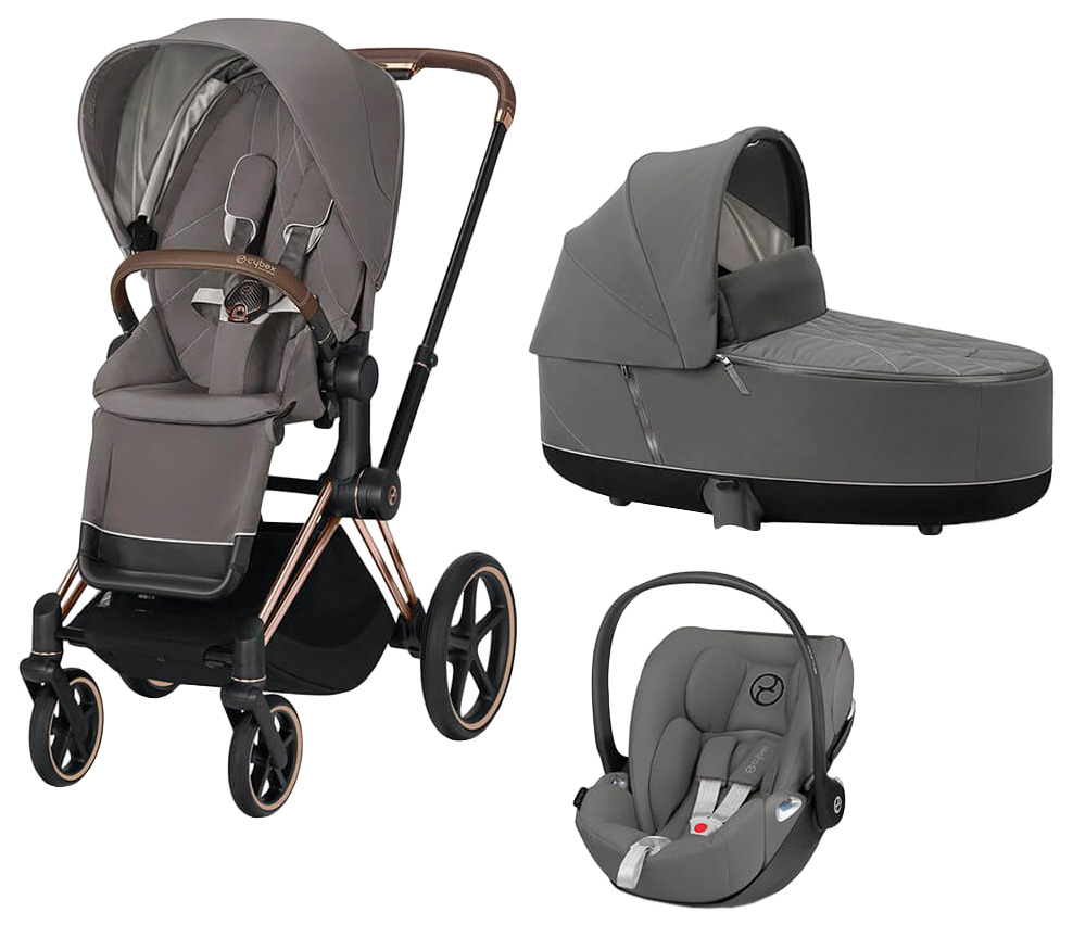 Коляска Cybex priam iii 3 в 1 rosegold / soho grey