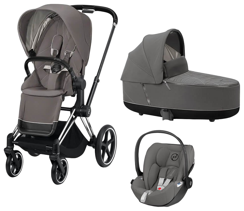 

Коляска Cybex priam iii 3 в 1 chrome black / soho grey, PRIAM III 3 в 1