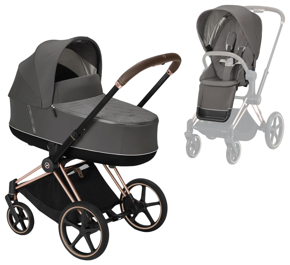 

Коляска Cybex priam iii 2 в 1 rosegold / soho grey 519002299 / 520000685 / 520000741, PRIAM III