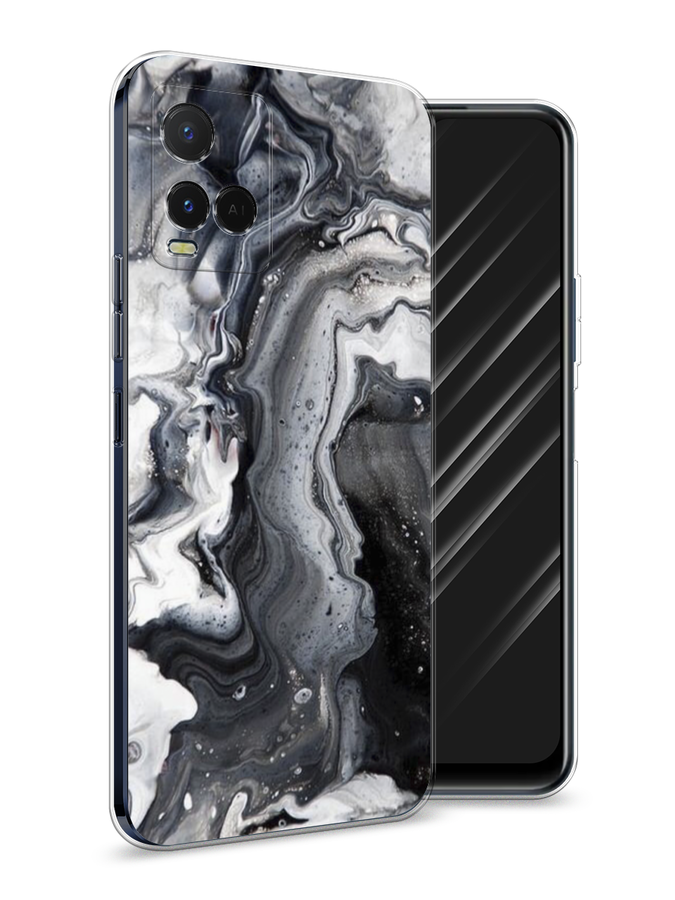 

Чехол Awog на Vivo Y21e "Бело-черные сложные полосы", Разноцветный, 266350-3