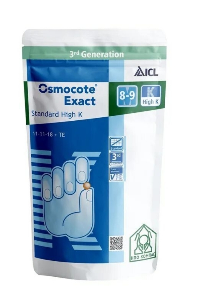 

Осмокот Osmocote Exact 8-9 месяцев удобрение 11-11-18 0,5кг