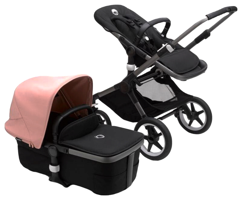 

Коляска Bugaboo fox3 2 в 1 black/ midnight black/ morning pink 2306010042/2306010065, FOX3