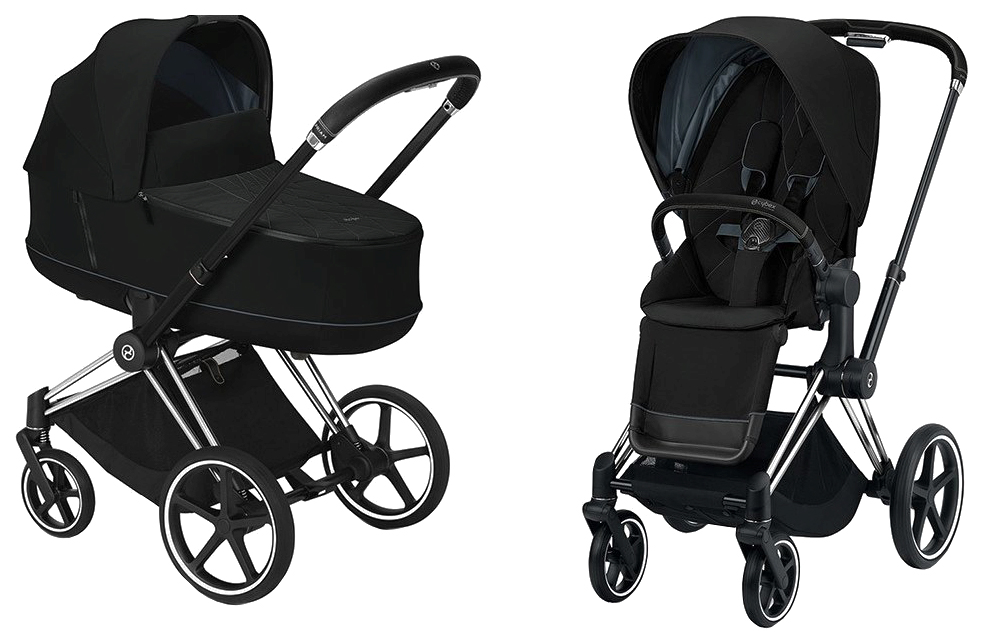 

Коляска Cybex priam iii 2 в 1 chrome black / deep black 519003499 / 520000743 / 520000687, PRIAM III