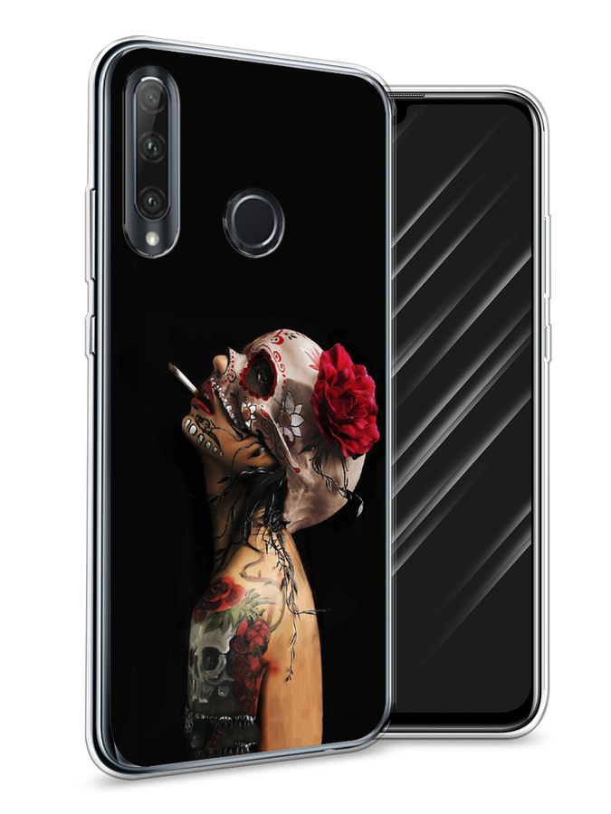 фото Чехол awog "девушка с черепом" для honor 20 lite 2019