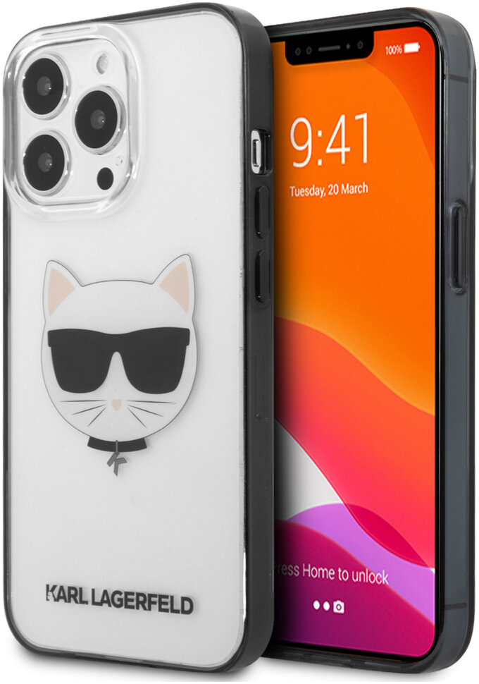 фото Чехол cg mobile karl lagerfeld pc/tpu choupette hard для iphone 13 pro max klhcp13xhchck