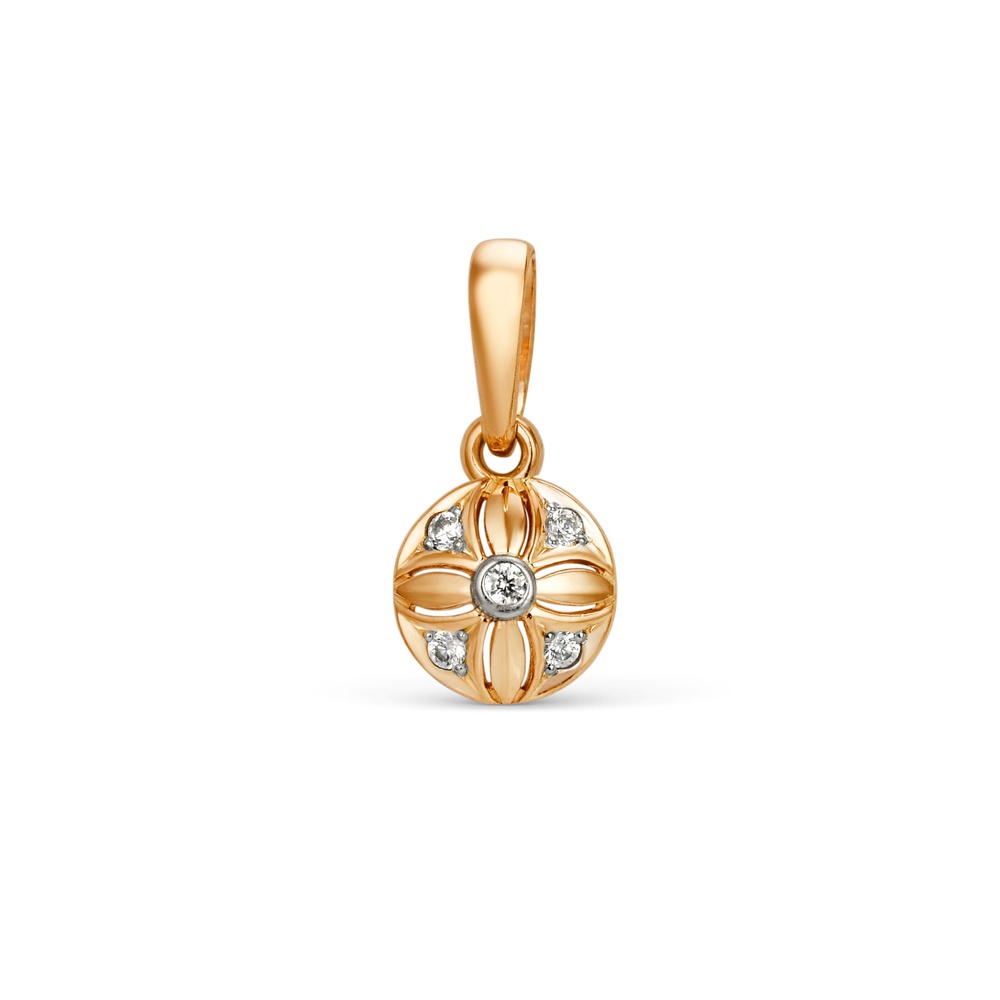 

Кулон из красного золота 585Gold 303003253, фианит, 303003253