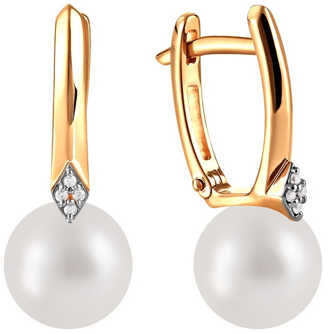 

Серьги женские из золота Примаэксклюзив 290-1-1050Р, жемчуг/фианит, 290-1-1050Р