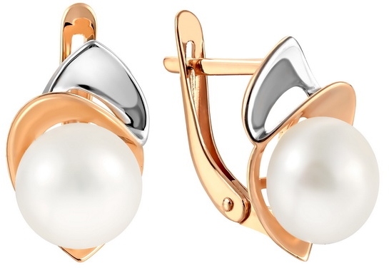 

Серьги женские из золота Примаэксклюзив 290-1-1078Р, жемчуг, 290-1-1078Р