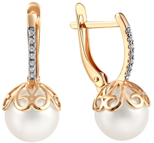 

Серьги женские из золота Примаэксклюзив 290-1-1074Р, жемчуг/фианит, 290-1-1074Р