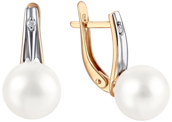 

Серьги женские из золота Примаэксклюзив 290-1-1081Р, жемчуг/фианит, 290-1-1081Р