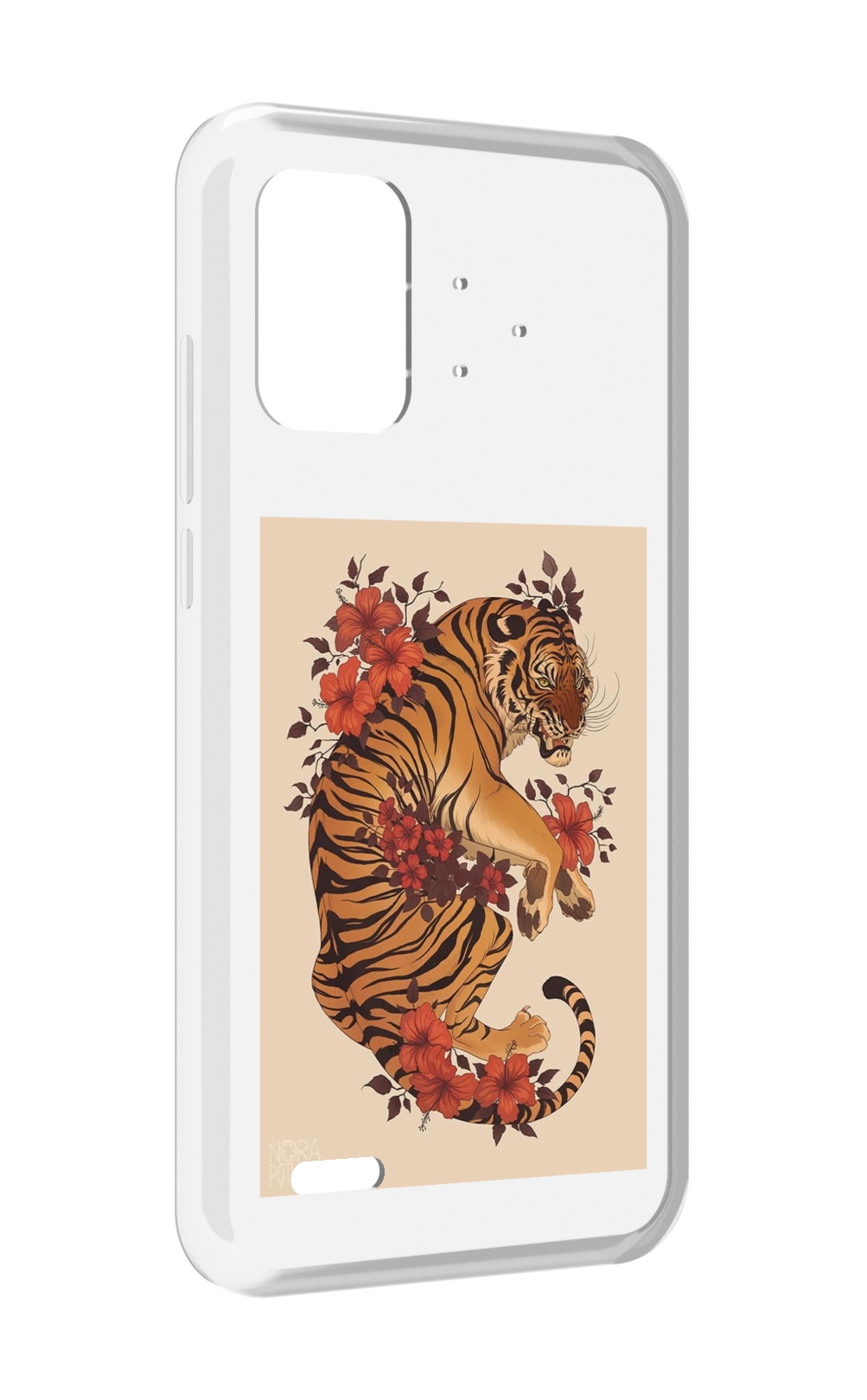 

Чехол MyPads злой-тигр-с-цветами для UMIDIGI Bison Pro, Прозрачный, Tocco