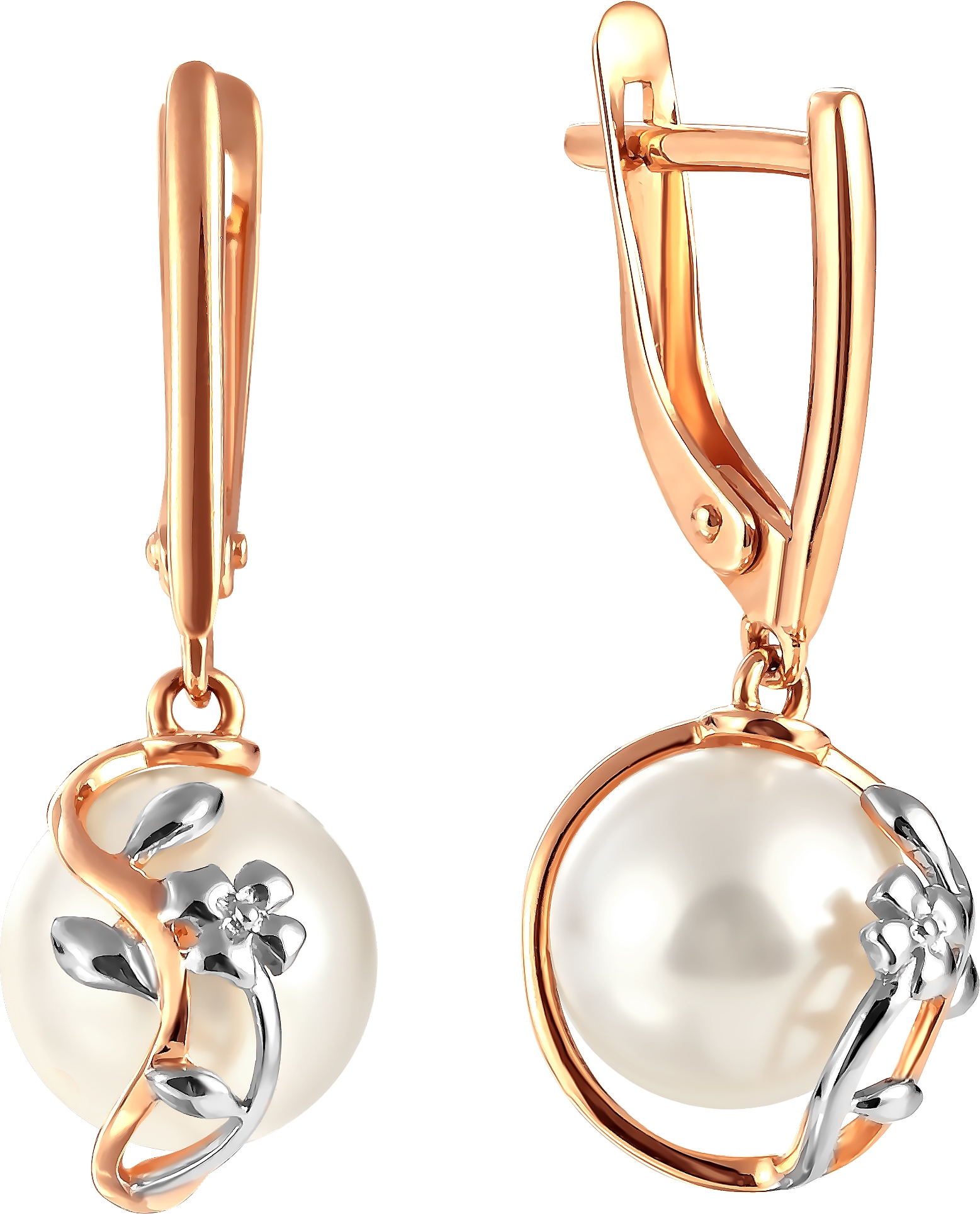 

Серьги женские из золота Примаэксклюзив 290-1-1019Р, жемчуг, 290-1-1019Р