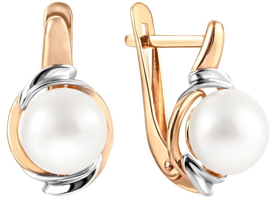 

Серьги женские из золота Примаэксклюзив 290-1-1080Р, жемчуг, 290-1-1080Р