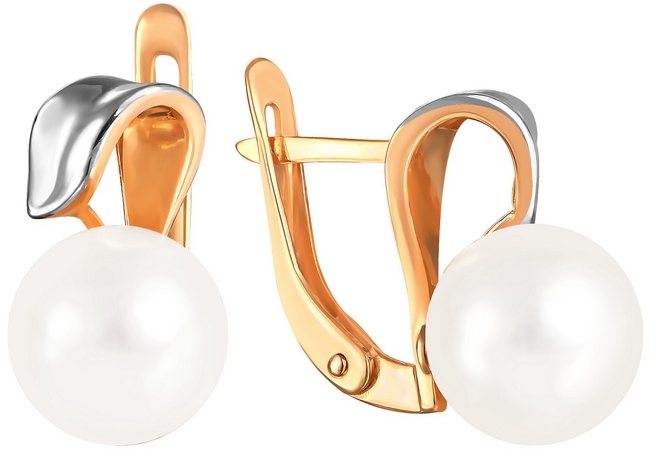 

Серьги женские из золота Примаэксклюзив 290-1-1038Р, жемчуг, 290-1-1038Р