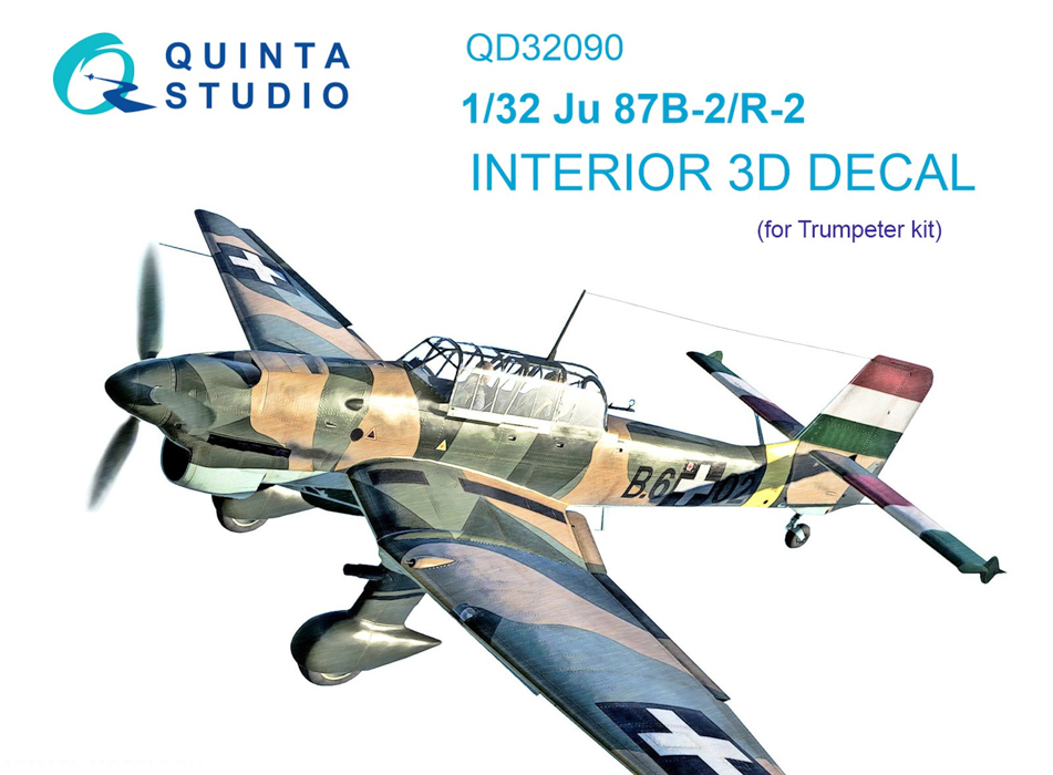 

QD32090 3D Декаль интерьера кабины Ju 87B-2/R-2 Trumpeter, Однотонный