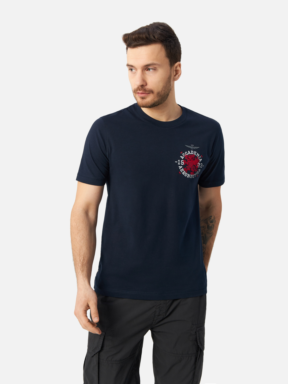

Футболка мужская Aeronautica Militare TS2201J629 синяя XXL, Синий, TS2201J