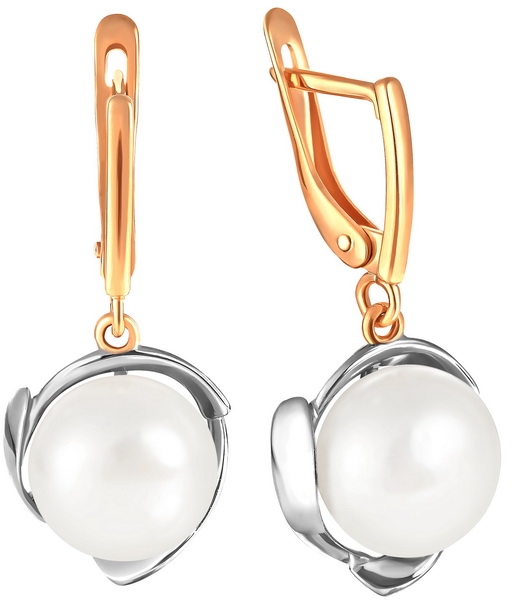 

Серьги женские из золота Примаэксклюзив 290-1-1046Р, жемчуг, 290-1-1046Р
