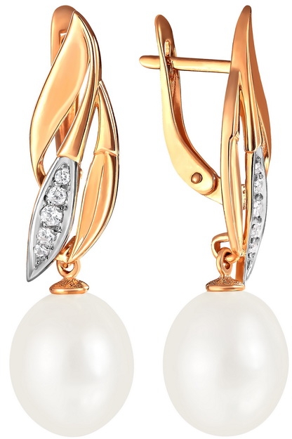 

Серьги женские из золота Примаэксклюзив 290-1-1026Р, жемчуг/фианит, 290-1-1026Р