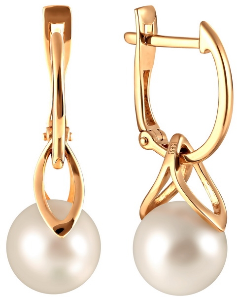 

Серьги женские из золота Примаэксклюзив 290-1-1048, жемчуг, 290-1-1048
