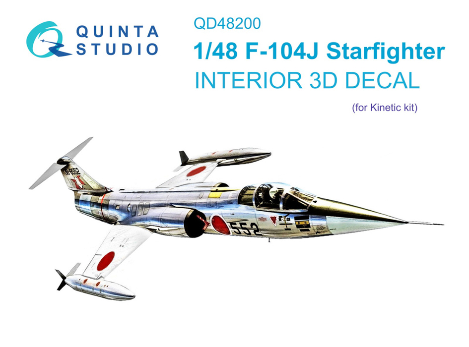 

QD48200 3D Декаль интерьера кабины F-104J Kinetic, Однотонный