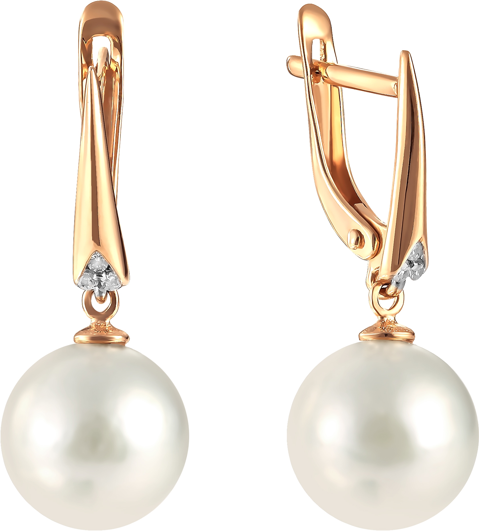 

Серьги женские из золота Примаэксклюзив 290-1-1012Р, жемчуг/фианит, 290-1-1012Р